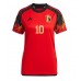 Belgien Eden Hazard #10 Fußballbekleidung Heimtrikot Damen WM 2022 Kurzarm